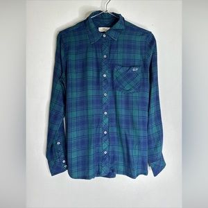 vineyard vines 4 Plaid Collar Button Down Shirt‎ Green, Blue CP27